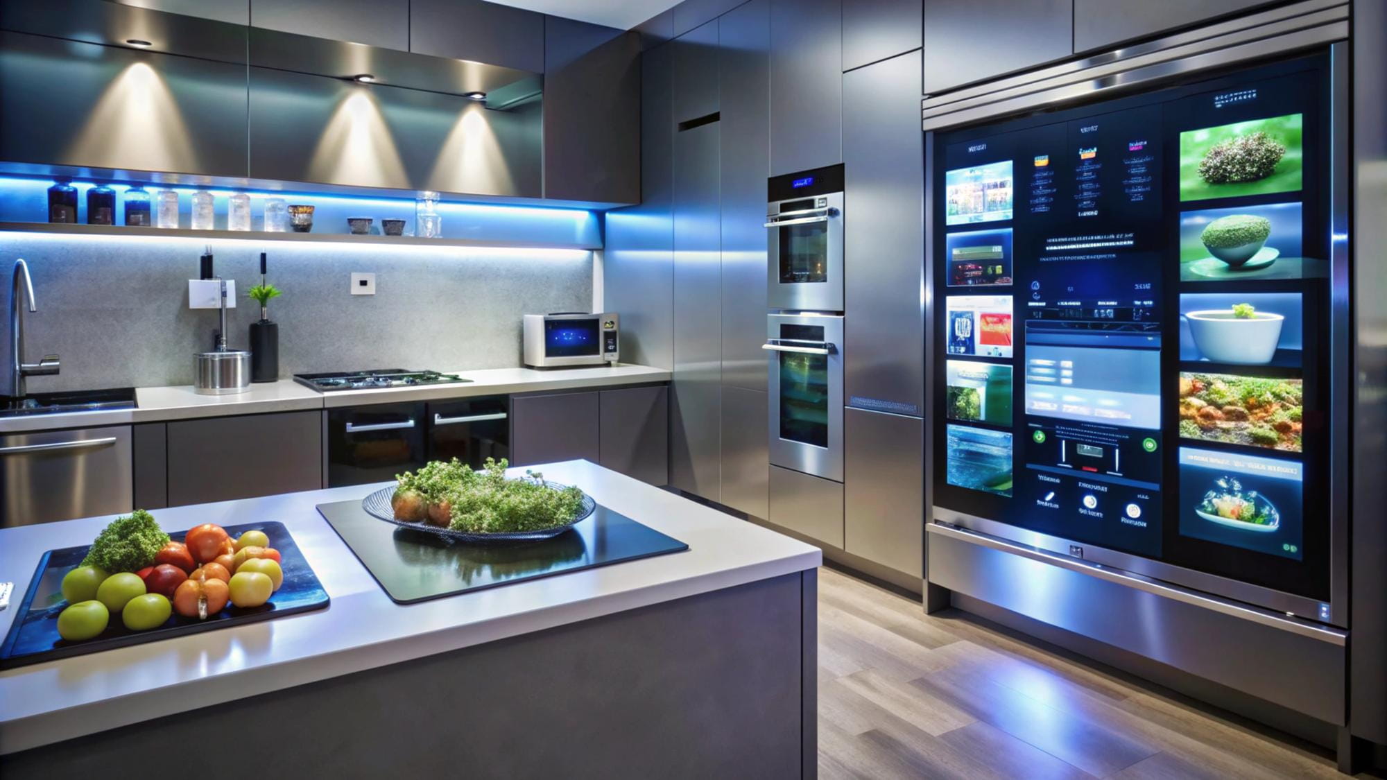 Energy-efficient LED lights illuminating a Sydney family kitchen