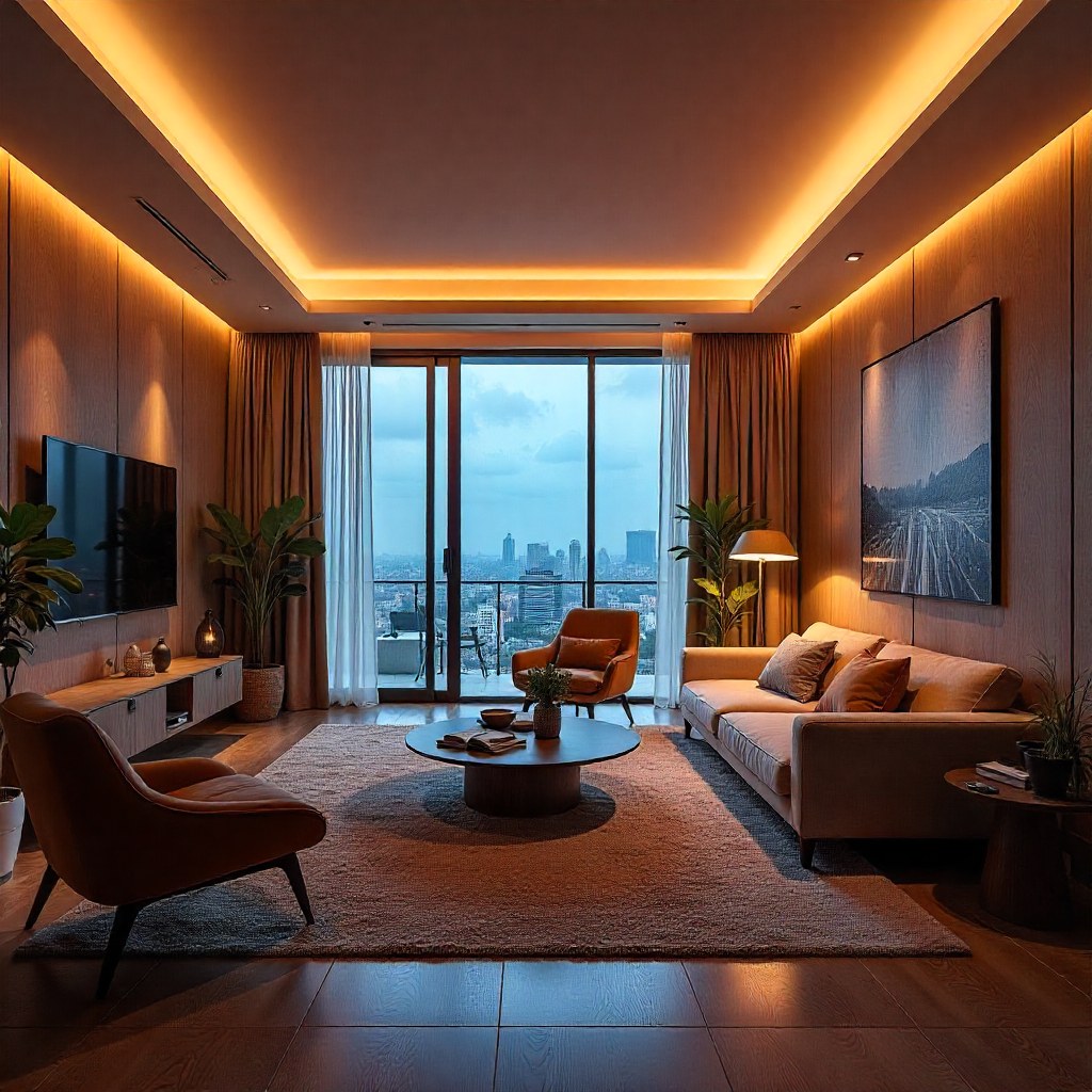 Modern LED lighting upgrade in Sydney living room