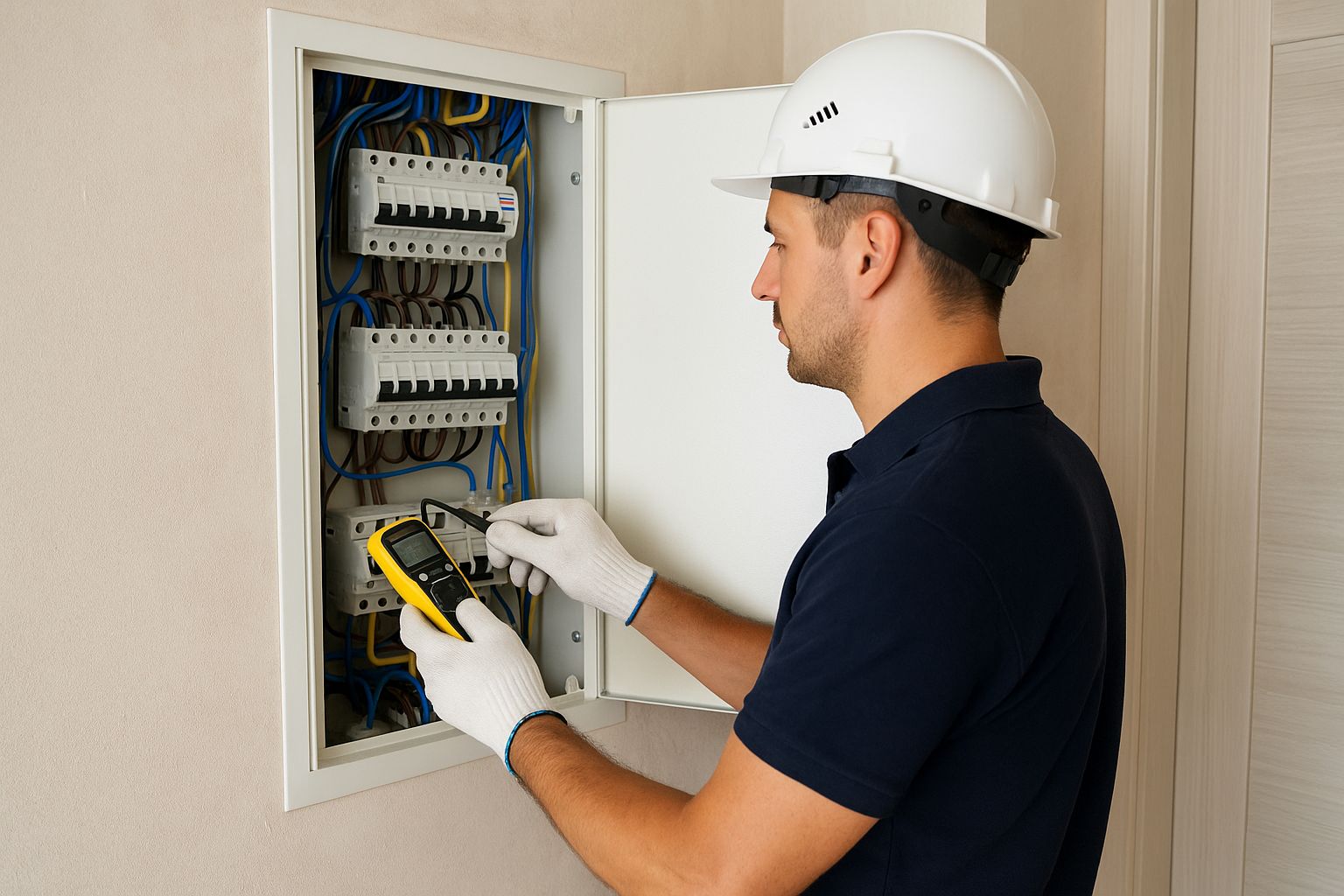 Residential electrical safety inspection performed by an electrician in the Eastern Suburbs.