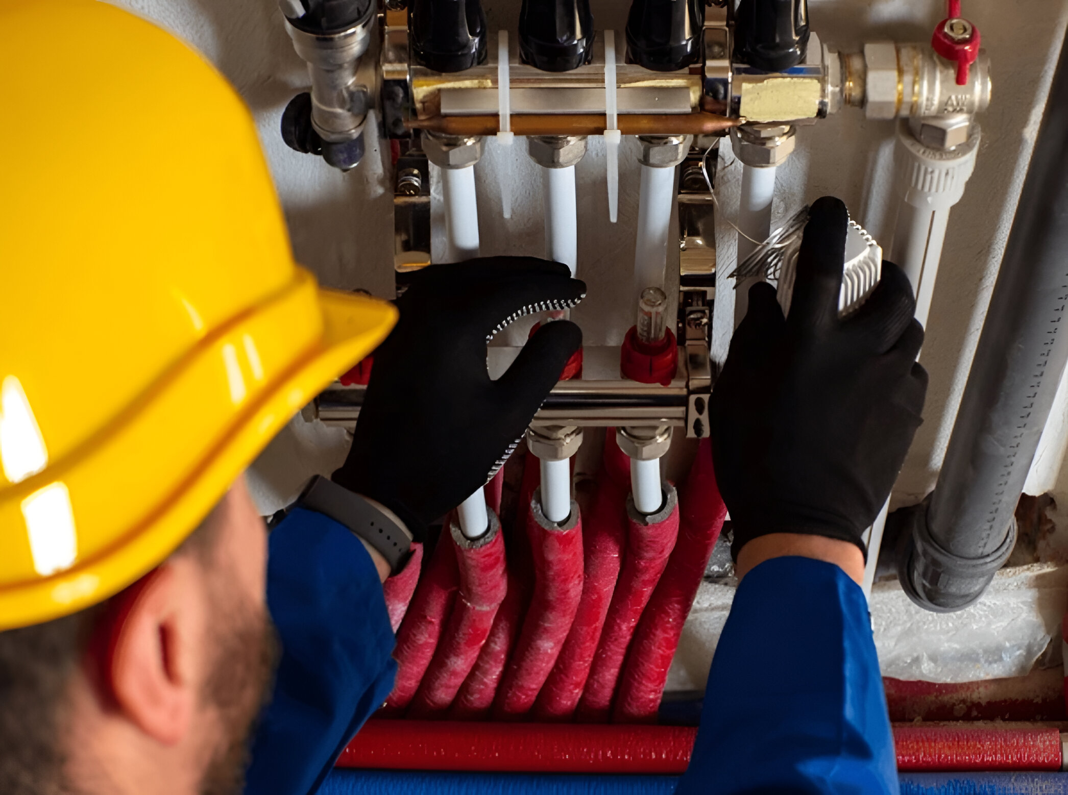 apartment hot water system installed in residential unit