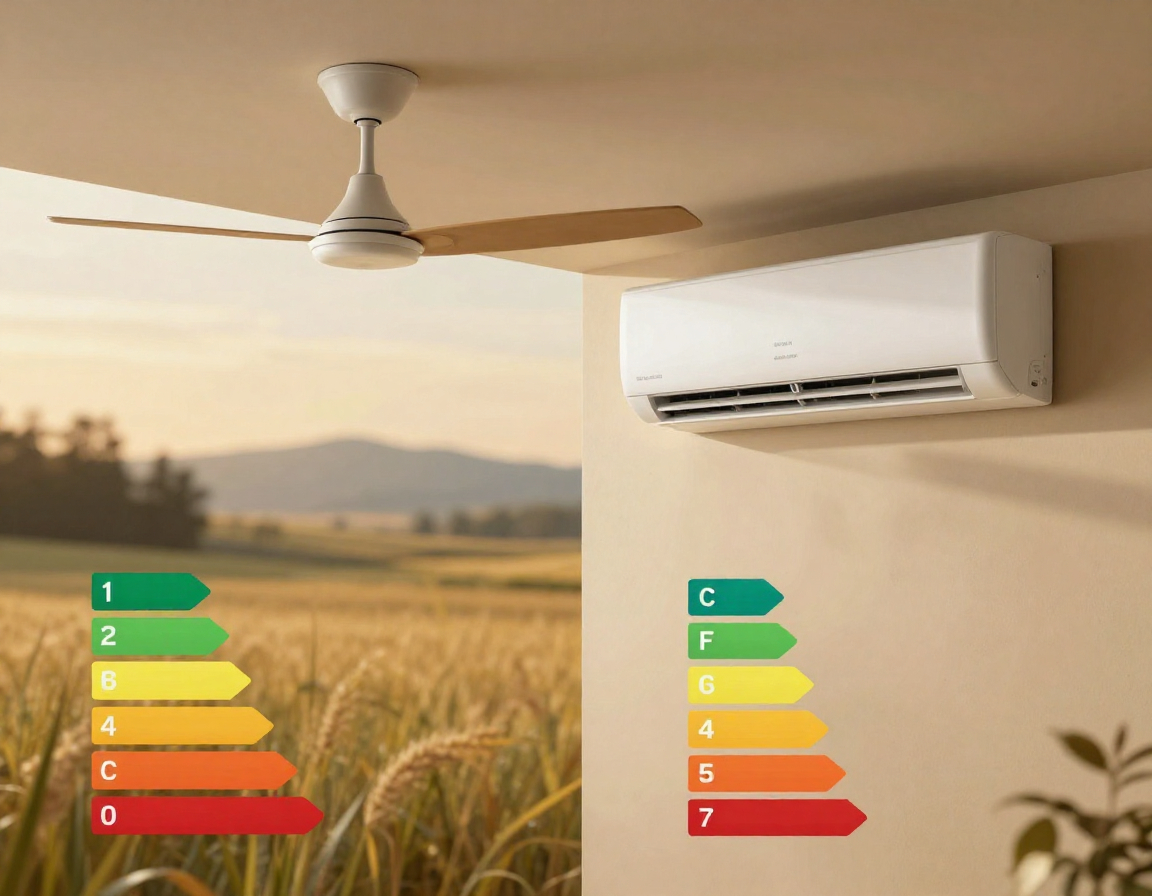 Comparison of ceiling fan and air conditioner cooling