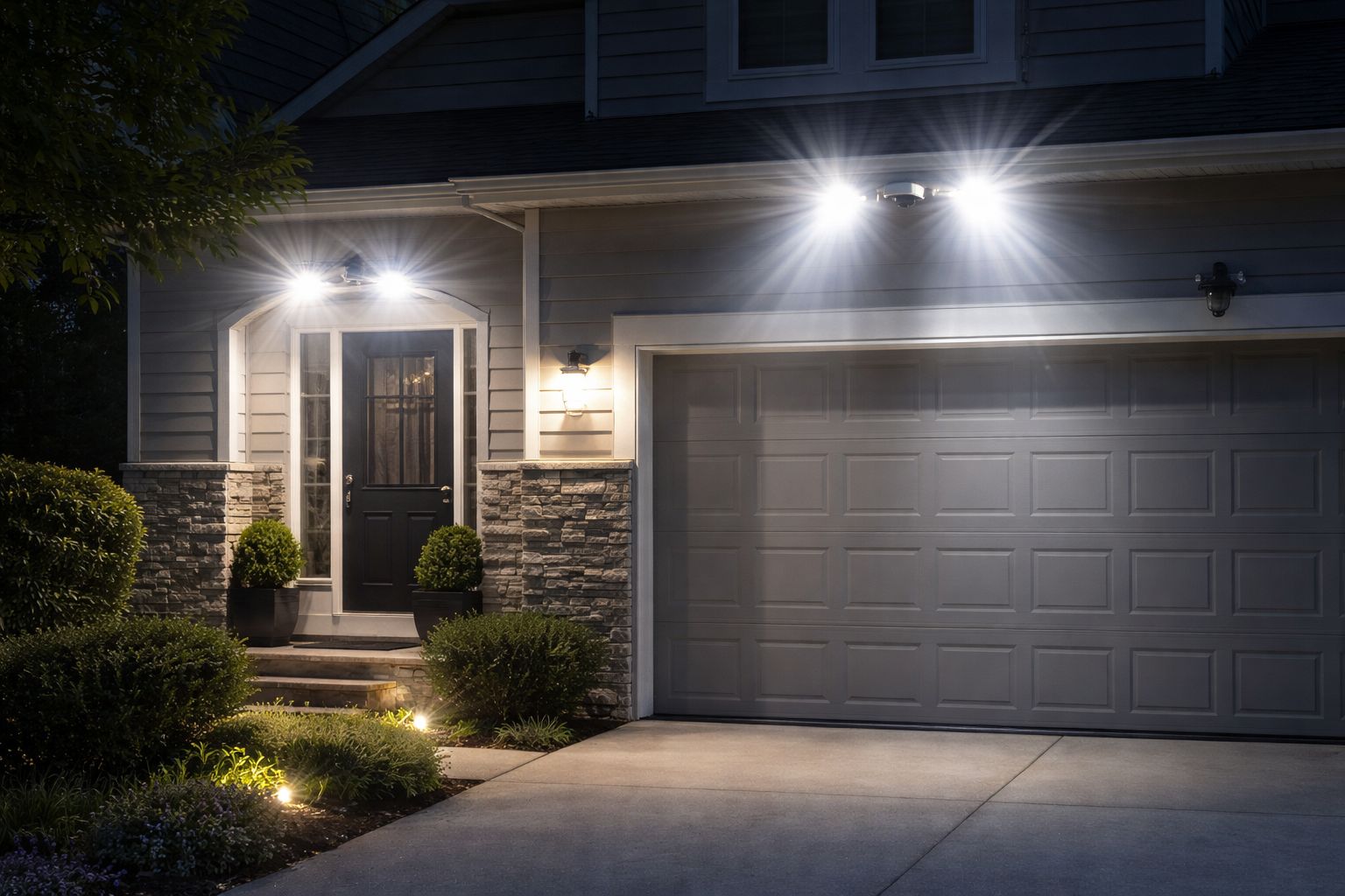 sensor lights improving home security at night